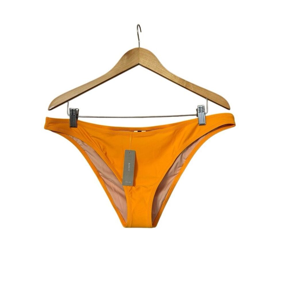 J. Crew heritage high leg bathing suit bottoms orange size XL new